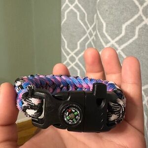 Black and Blue and Purple Handmade Bracelet